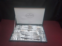 Vintage Japanese lucky wood cutlery box set