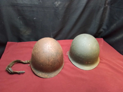 2 WW11, Original Military Helmets.