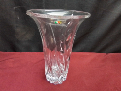 A Crystal Vase from France. W.16 H.24 Cm.