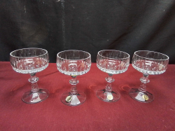 4x Genuine Lead Crystal Glasses.
