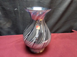 A Silver Colour Nice Design Vase.H.25 W.16 Cm.
