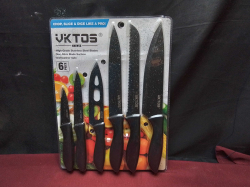 6 High grade stainless steel knives (new)