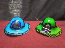 2 Murano Glass Domes or Vases.