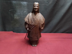 A Bronze Statue of Japanese Lady. W.14 H.29 Cm.