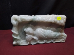 A Jade Reclining Buddha. W.25 H.13 Cm.