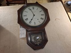 Seth Thomas Large drop dial clock. Bought in Madras India. W.42 H.62 Cm.