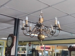 A Very Nice Bronze Ceiling Chandalier with 8 Candle Lights.