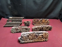 A Large Selection of 6 Printing Blocks for Ink or  Paint for Wall Paper or Clolth.Very Rare.
