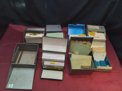 A Selection of Index Cards in Boxes.