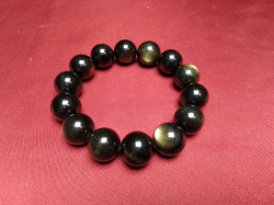 A black gemstone bracelet