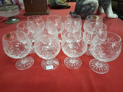 A Dozen nice crystal brandy glasses
