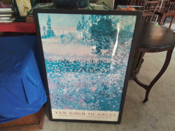 A 1984 Framed Van Gogh Poster. W.65 H.95 Cm.