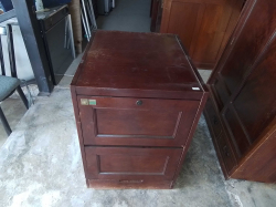 A Wooden 2 Drawer Filing Cabinet. W.50 D.59 H.70 Cm.