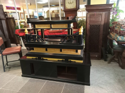 Chinese Prayer Table Set.
Small L 102 D.42 H.52 Cm.
Large L.154 D.62 H. 113 Cm.