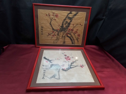 2 Nice Chinese Signed Water Colours. Large 38x48 Cm.