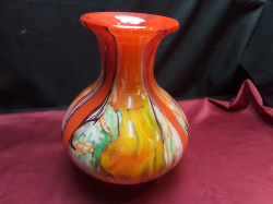A Heavy Art Murano Vase. W.23 H.28 Cm.