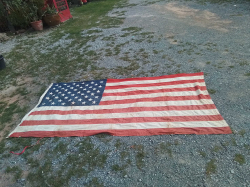 A Large American Flag. 138x277 Cm.