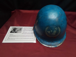 United Nation\s Blue Helmet.