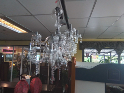 Crystal Chandelier with 12 balls. (A/F)