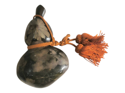 A vtg. Natural stone gourd shape paperweight dia.15*10 cm.