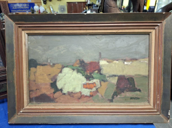 An Old Oil on canvase signed DEFOSTE. Approx. 41x60 cm
