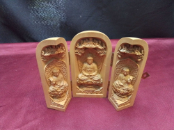 1 Chinese Buddhist triptych.H.10 Cm.