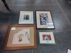 4 Lovely Pictures Pencil Drawing and Water Colour.