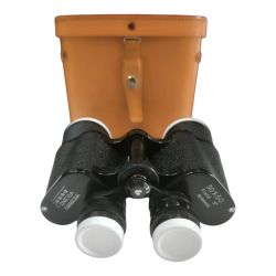Omega binocular 30*50 Coated lens with vtg. Style leather box (unused)