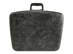 A Vintage Mid Century Decor Towncraft Luggage in black marble colour nice and clean condition