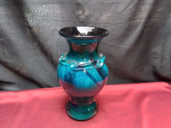 A special made Murano Italy glass vase. W.28 H.14 Cm.