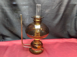 A Lovely Brass Oil Lamp.W.13 H.34 Cm.