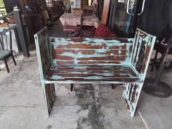 Old French Bench, for Home Hallway or Patio. W.53 D.32 H.90 Cm.