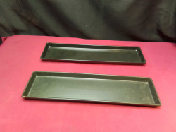 A Pair long Black Trays. w.11 L.43 Cm.