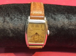 LONGINES Art Deco Period 1928 Men's Wristwatch. Features a 15 Jewel Movement and a 14K White Gold Plated Case. Recently Serviced and In Proper Working Order.