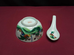 Chinese republic period bowl and spoon.