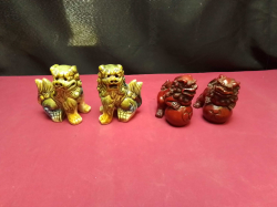 2 pairs of Chinese foo dogs