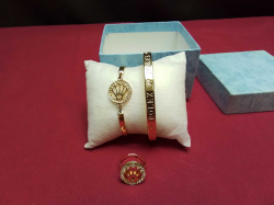 2 Ladies Bracelets and Ring, Rolex Style Gold Plated.
