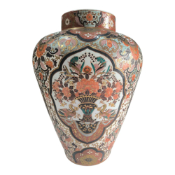 A large C.19 Imari vase very beautiful hand painted, four panels with floral motif W.46 H.60 Cm