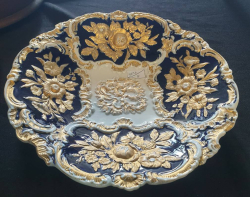 Meissen Late 19th Century early 20th century Hand decorated cabinet show plate. W. 26.5 Cm. 