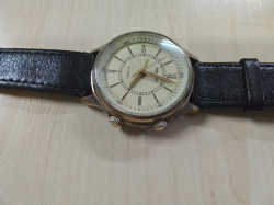 Italian Black Leather Men Watch.