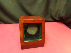 An Electric  Watch Winder Box with a timer for Rolex Etc., D.22 W.16 H.19 Cm.