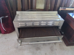 A Stainless Salamander Grill Unit Commercial.