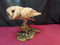 A Limited Edition Barn Owl by Arden. (a bit broken at base) W.25 H.25 Cm.