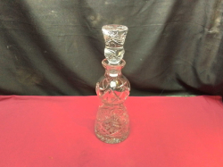 A Lovely Crystal Thistle Decanter. W.10 H.32 Cm.