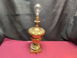 A Heavy Bronzed Gilt Table Lamp.W.17 H.46 Cm.