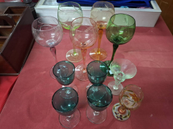 Mixed colourful glasses 11 pieces