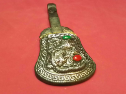 Old Beautiful with phoenix decorated Hand Mirror. W.10 L.23 Cm.