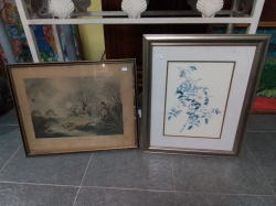 2 Prints, 1x damages Frame . 47x57 cm