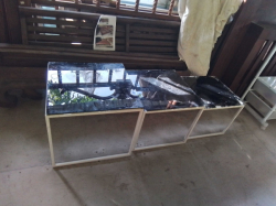 A Nest Table Top Glass.W.55 D.55 H.50 Cm.