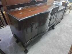 A Lovely Chippendale Ball and Claw Mahogany Sideboard. W.154 D.57 H.118 Cm.
